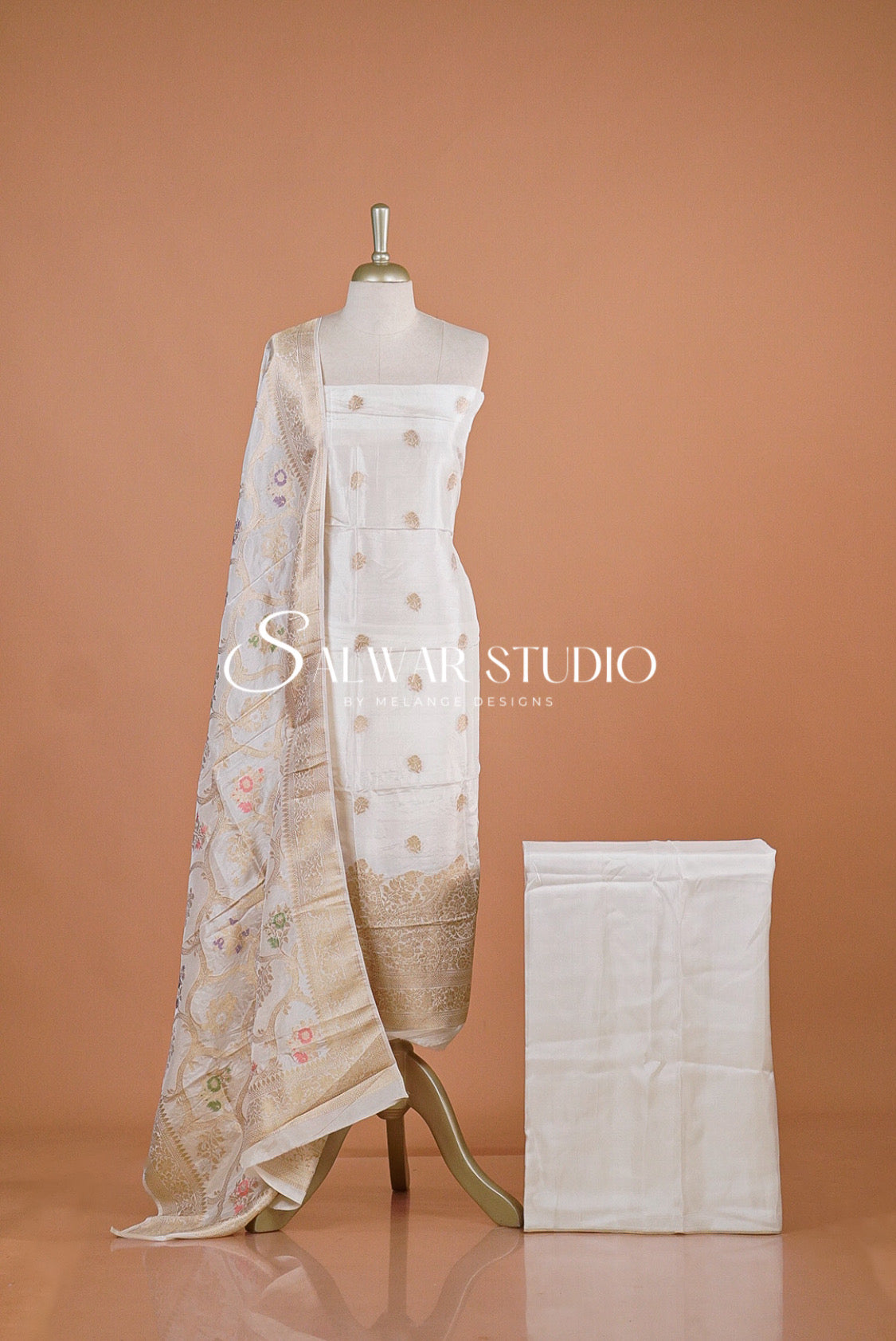 Silk Banarasi Unstitched Salwar Suit Dress Material AC0173