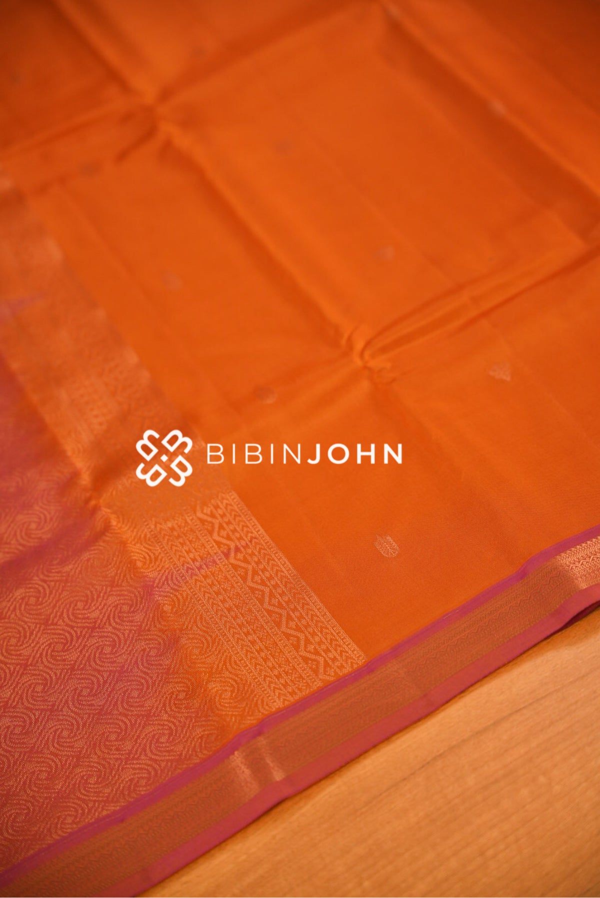 Silk Saree For Women Tangerine Orange BJ2552