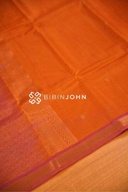 Silk Saree For Women Tangerine Orange BJ2552