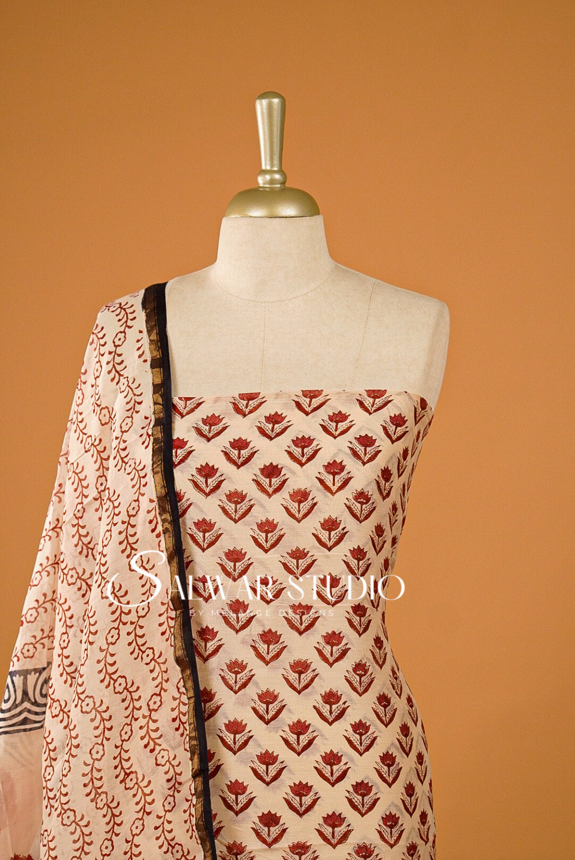 Printed Chanderi Unstitched Salwar Suits AC0158