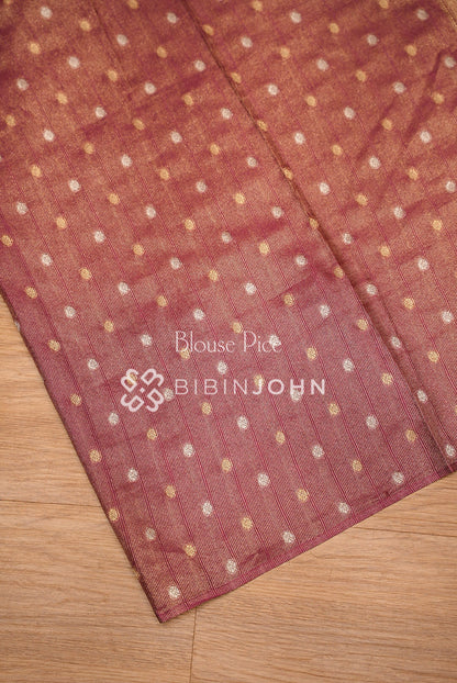 Silk Brocade Saree Wine BJ1031