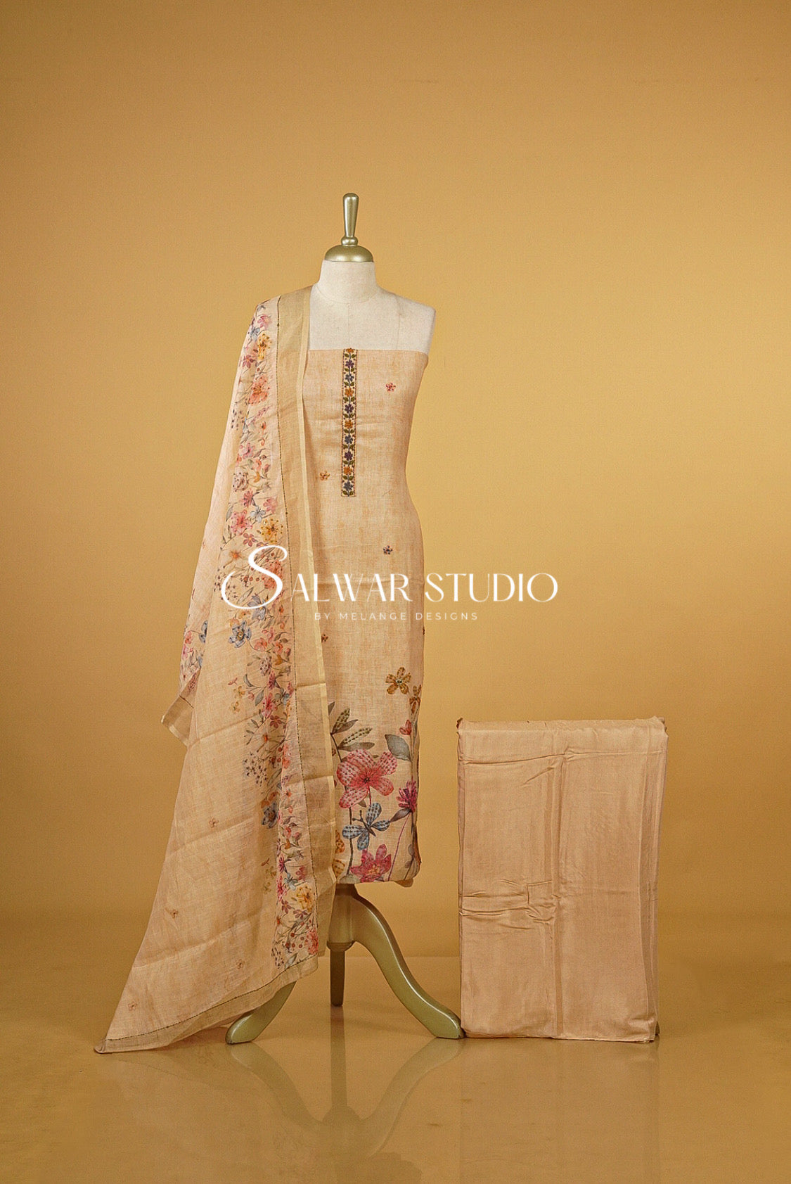Art Linen Embroidery Unstitched Salwar Suits AC0065
