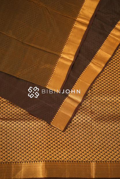 Silk Saree For Women Olive Brown BJ2638