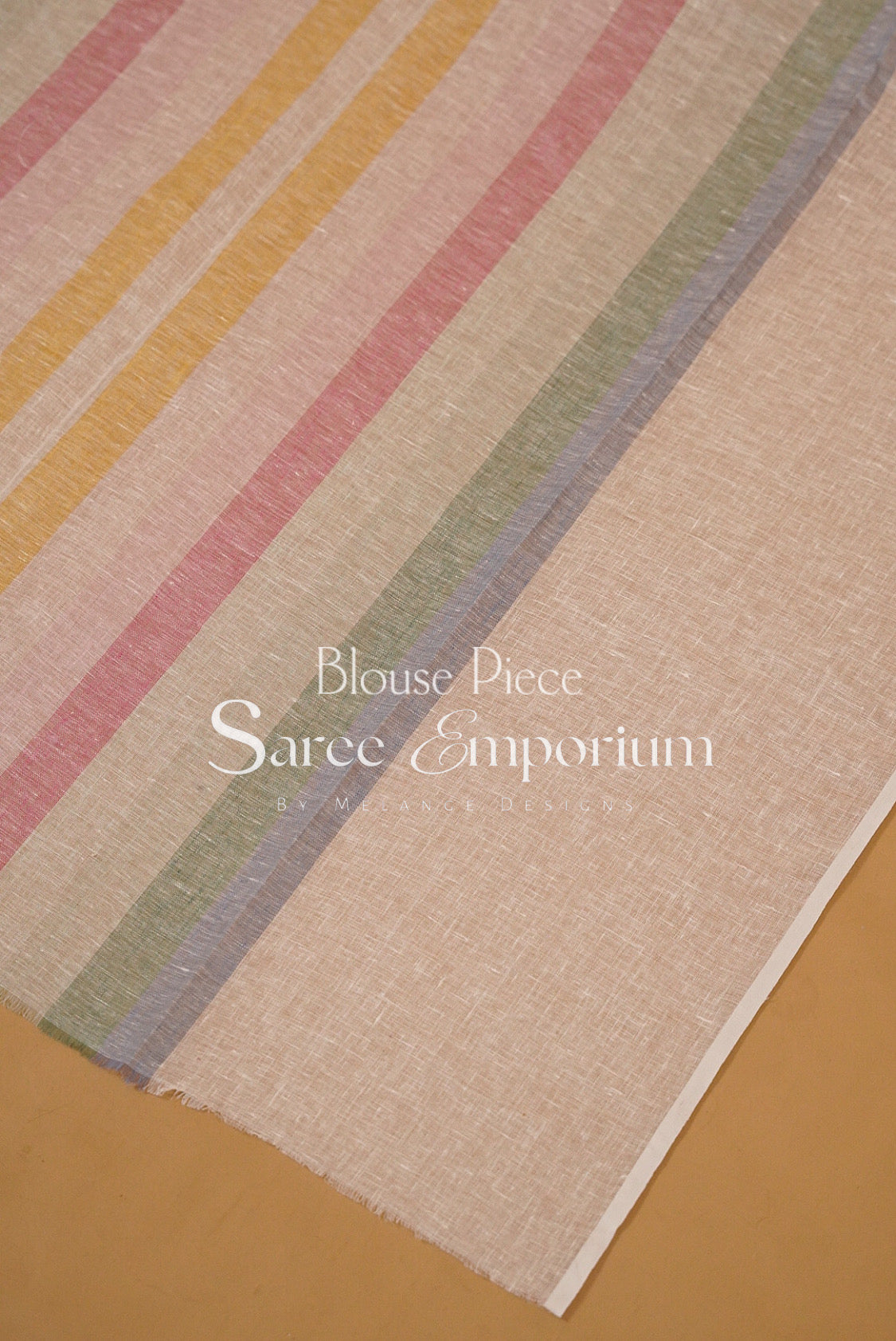 Printed Linen Sarees MDS0011