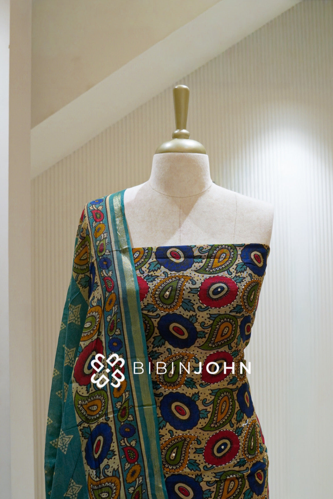 Printed Chanderi Unstitched Salwar Suit Material BJ1855
