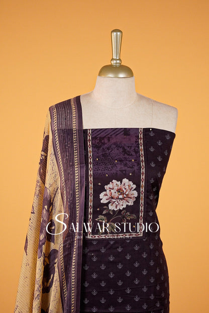 Cotton Printed Unstitched Salwar suits AC0025