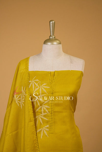 Cotta Embroidery Unstitched Salwar Suits AC00100