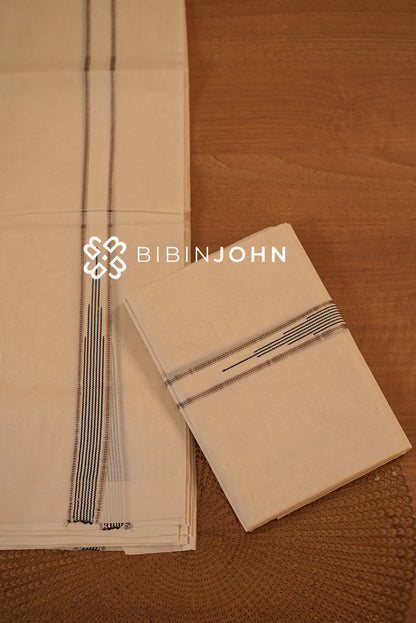 Cotton Dhoti For Men Off White BJ2341