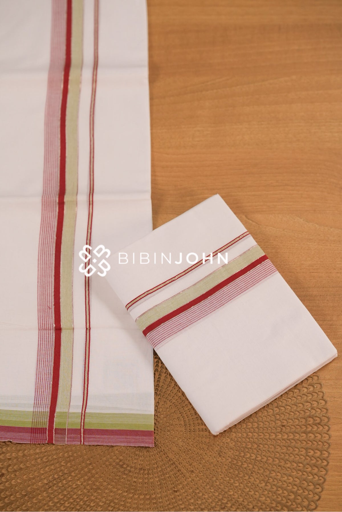 Cotton Dhoti For Men White BJ2409