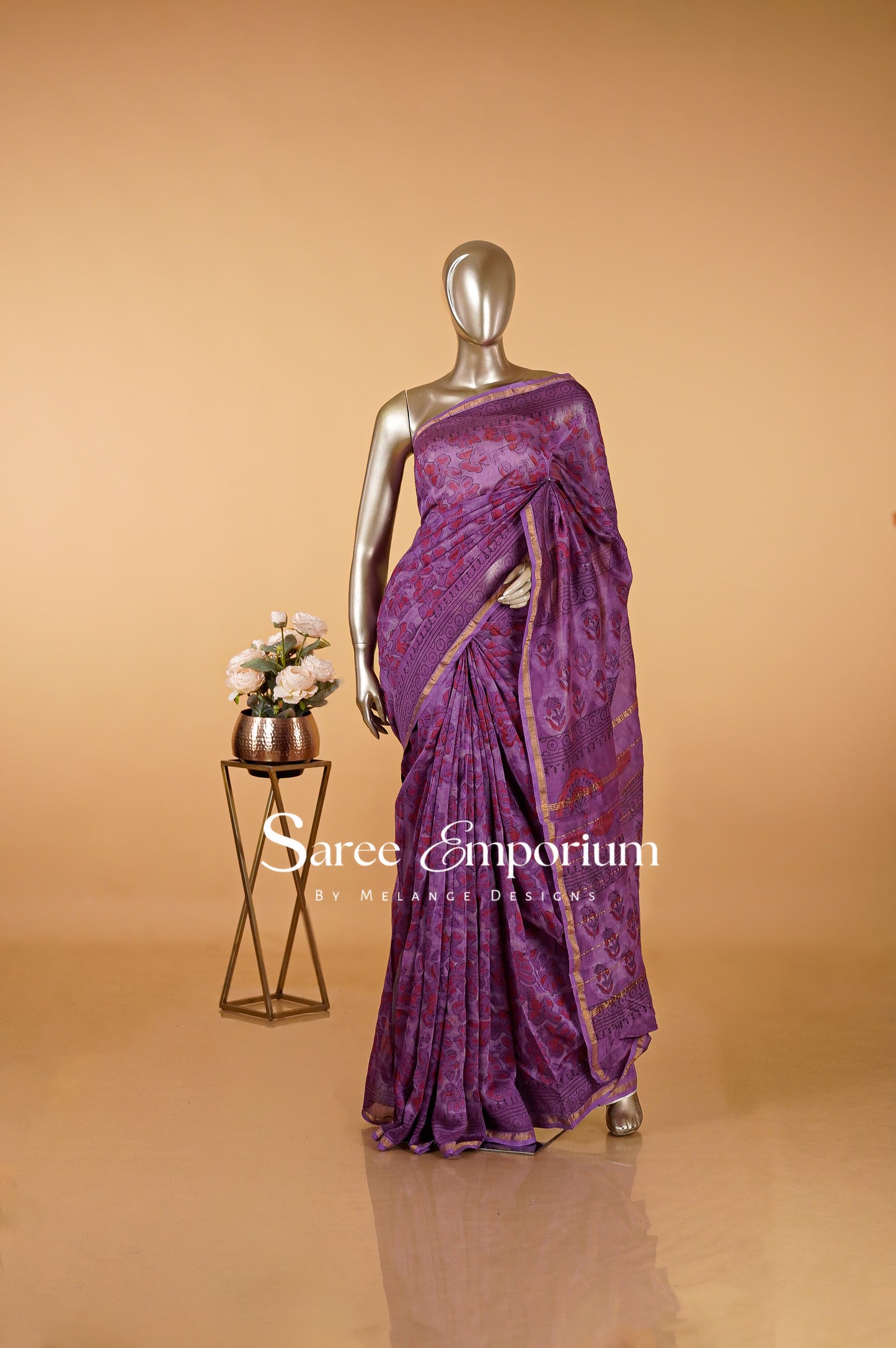 Printed Vanaspati Saree MDS0096