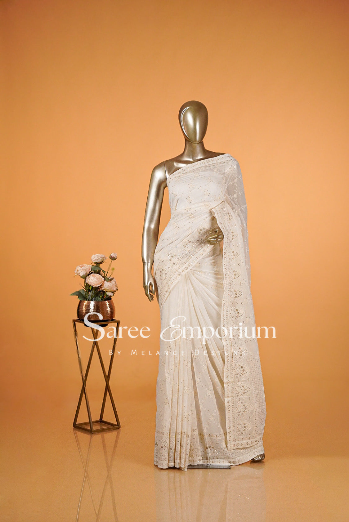 Georgette Embroidery Sarees MDS0023