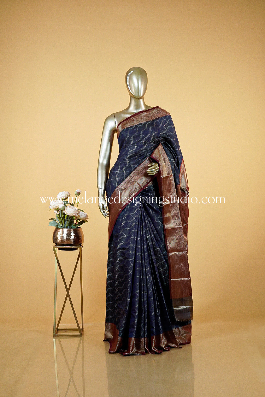 Semi Brocade Saree MDS0132