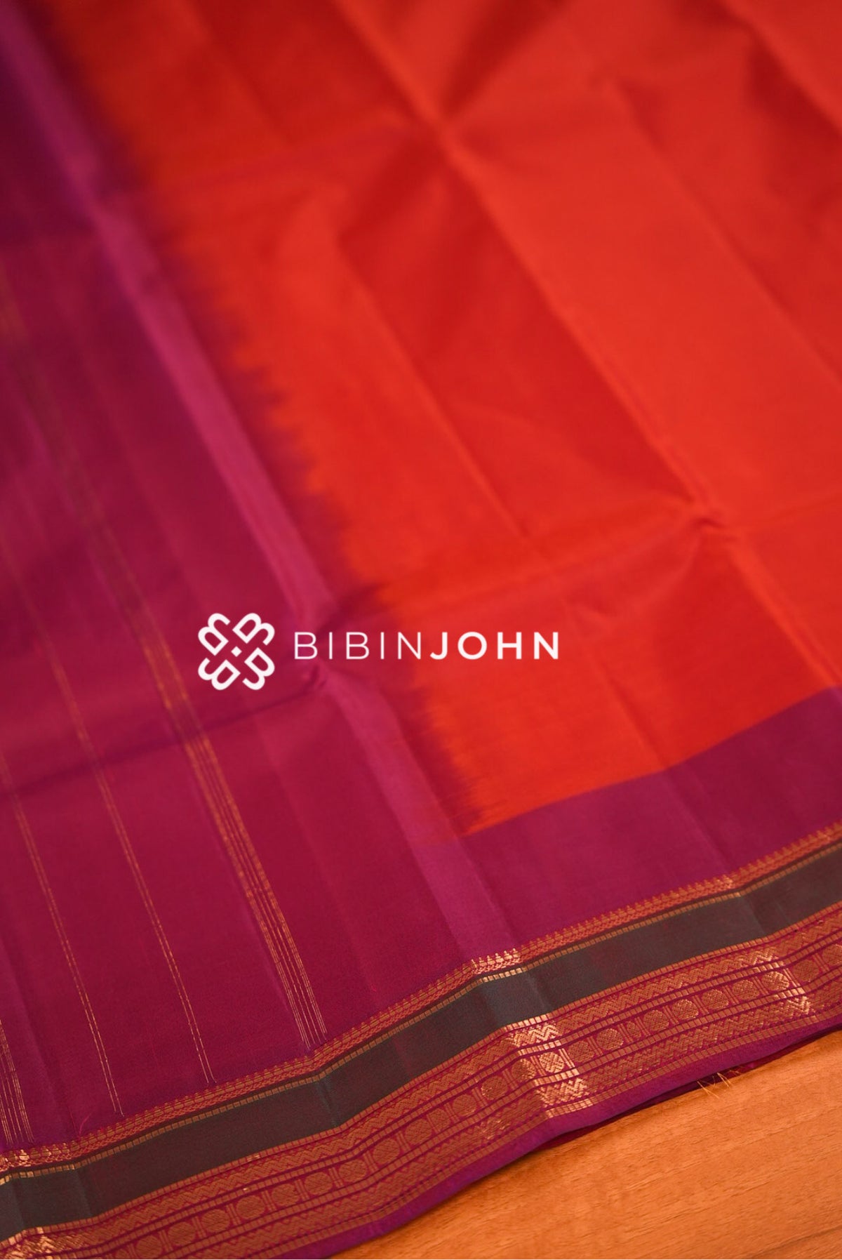 Silk Saree For Women Vermilion Orange-Red BJ2639