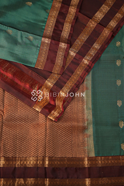 Silk Saree For Women Deep Teal Green BJ1196