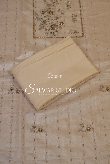 Semi Tusser Embroidery Salwar Suits AC0130