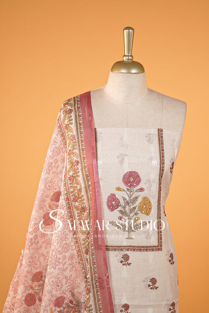 Printed Linen Unstitched Salwar suits AC0022