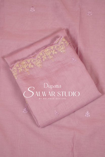 Chanderi Embroidery Unstitched Salwar suits AC0014