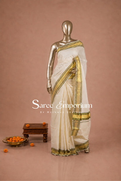 Cotton Kasavu Sarees MDS0036