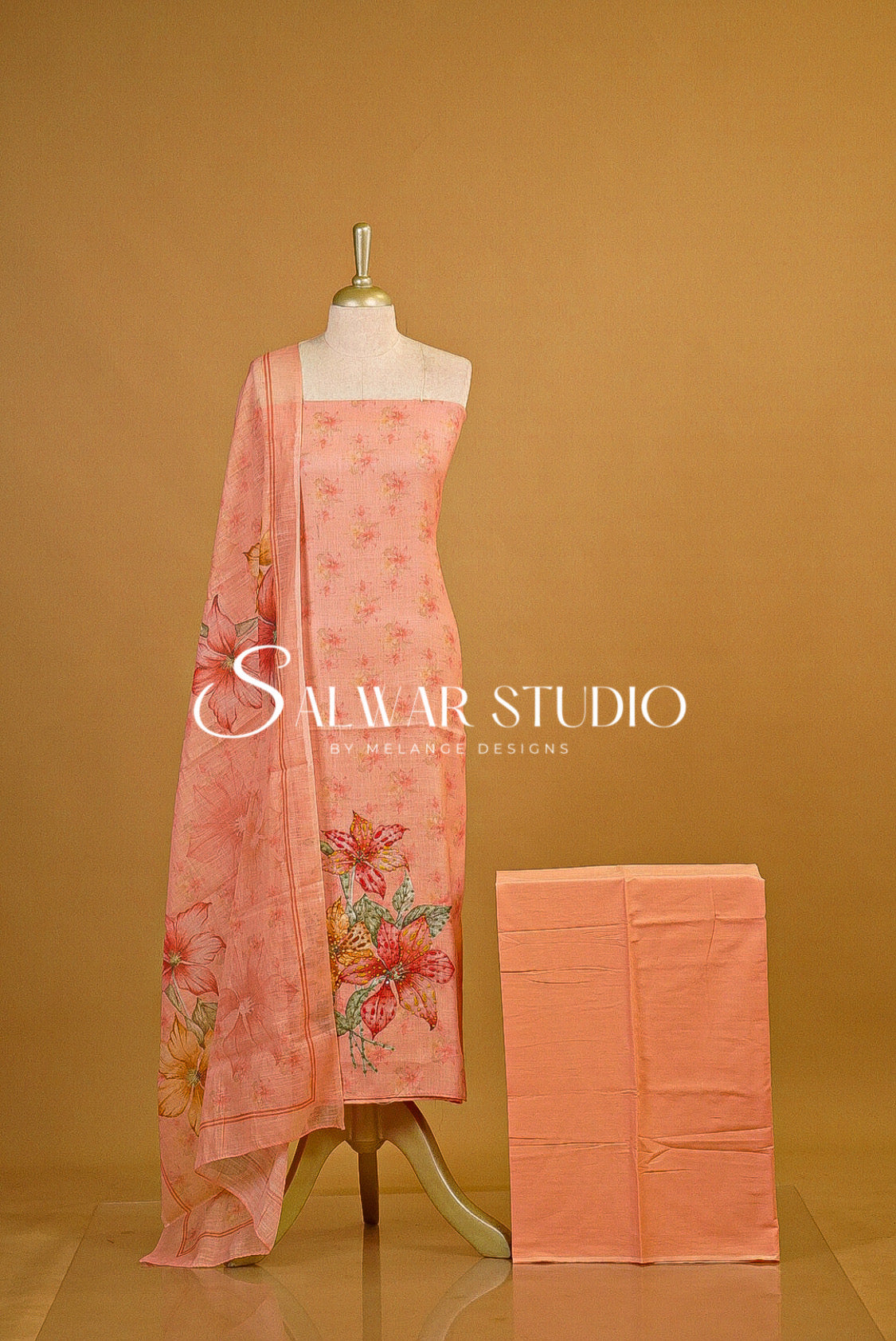 Linen Embroidery Unstitched Salwar Suits AC0141