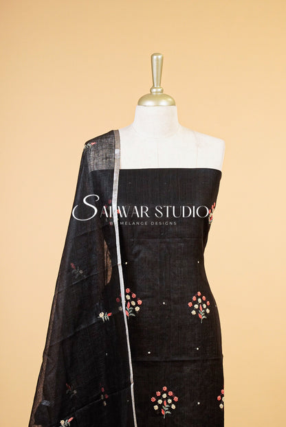 Linen Embroidery Unstitched Salwar Suits AC0061