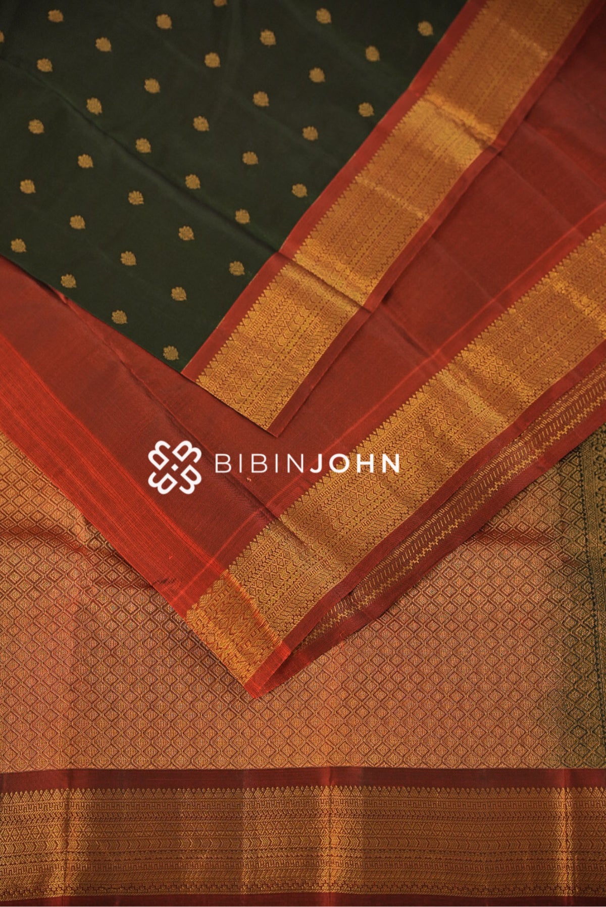 Silk Saree For Women Dark Bottle Green BJ2406
