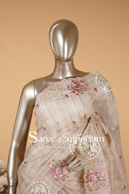 Cotta Embroidery Saree MDS0093