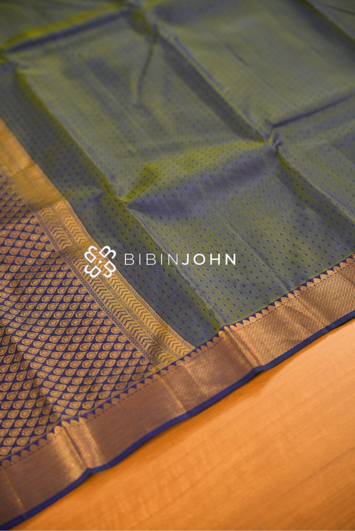 Silk Saree For Women Peacock Blue and Green Double Shade BJ2557