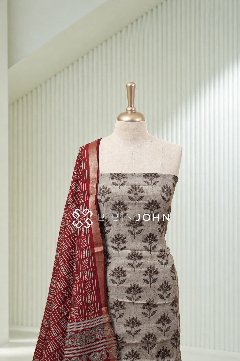 Art Maheshwari Unstitched Salwar Suit Material Beige BJ1820