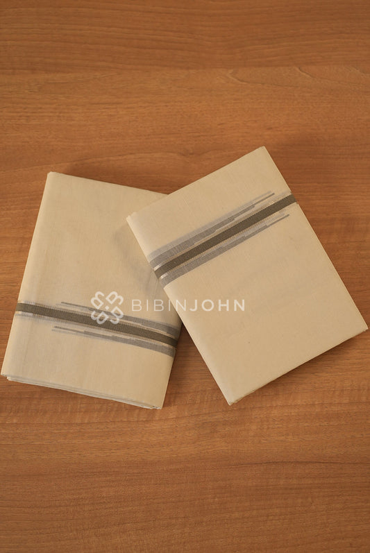 Cotton Dhoti For Men Off White BJ2299