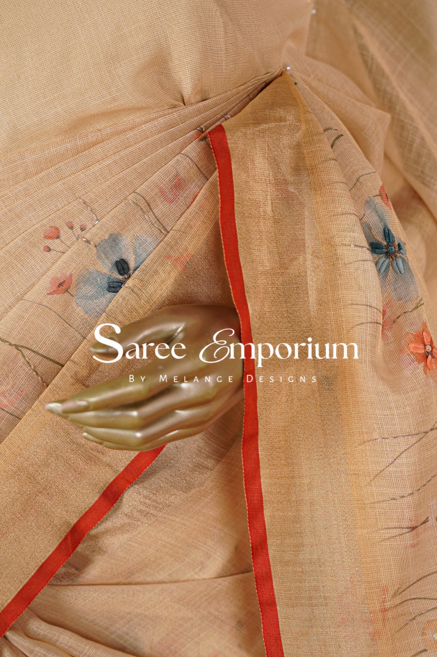 Tissue Embroidery Saree MDS0081