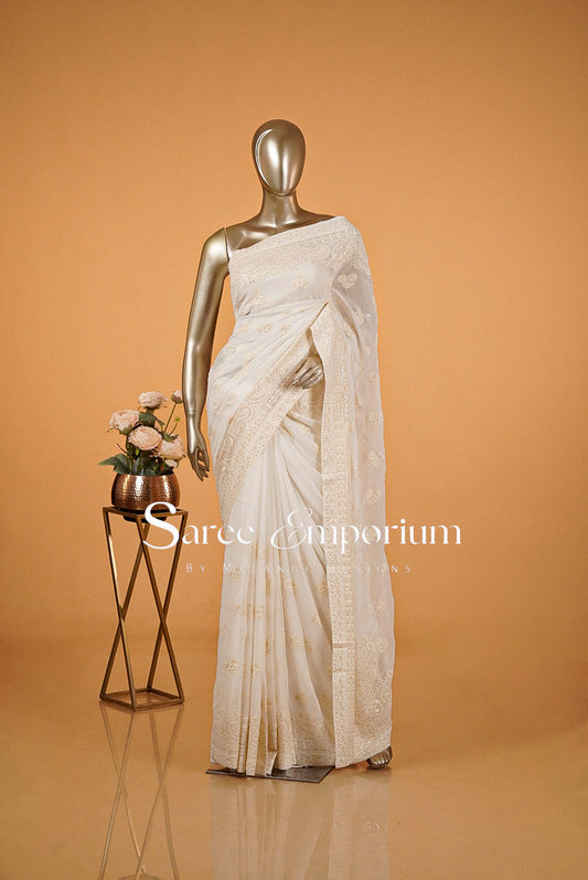 Georgette Embroidery Saree MDS0015