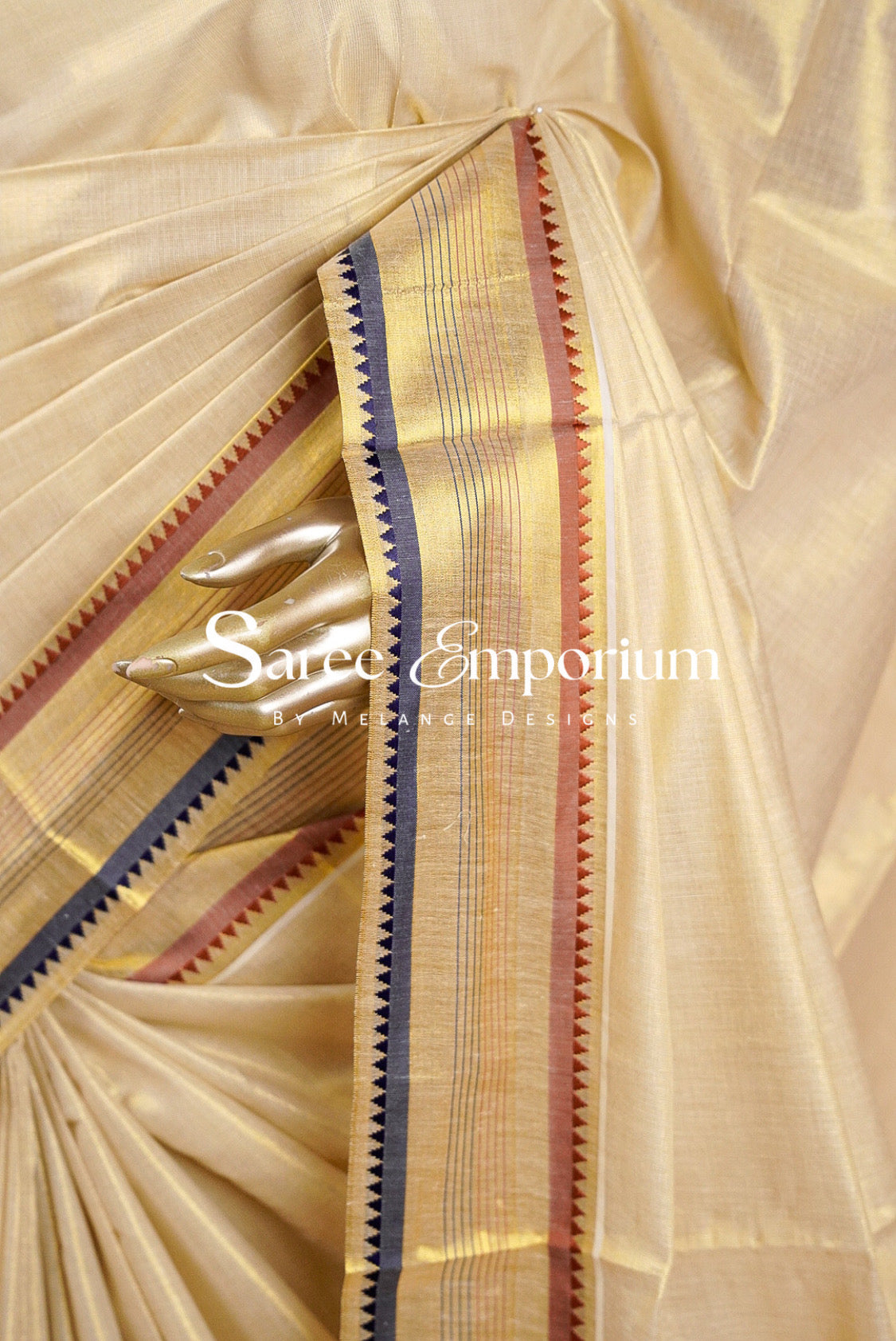 Tissue Kasavu Sarees MDS0038