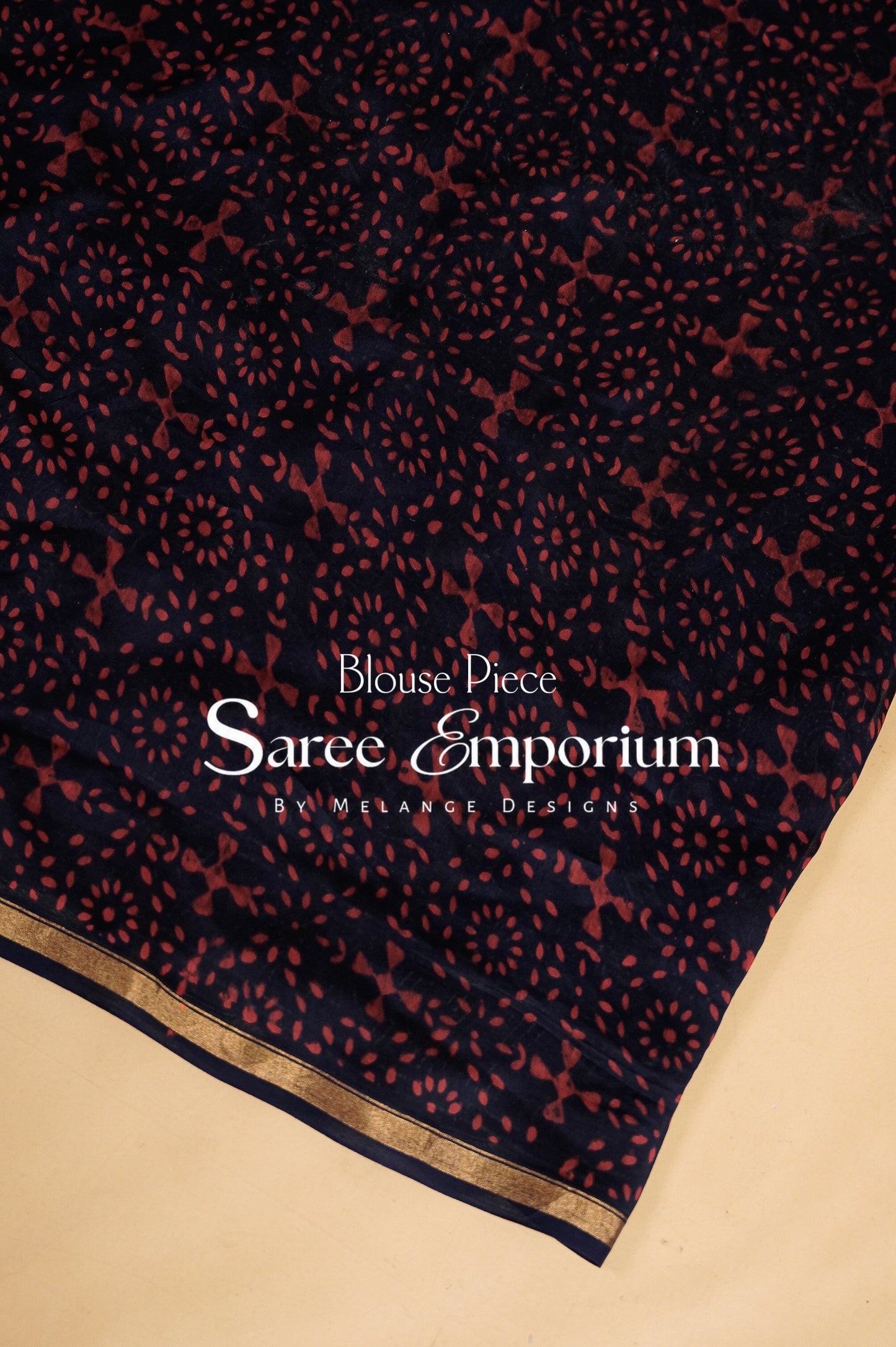 Chanderi Ajrakh Saree MDS0095