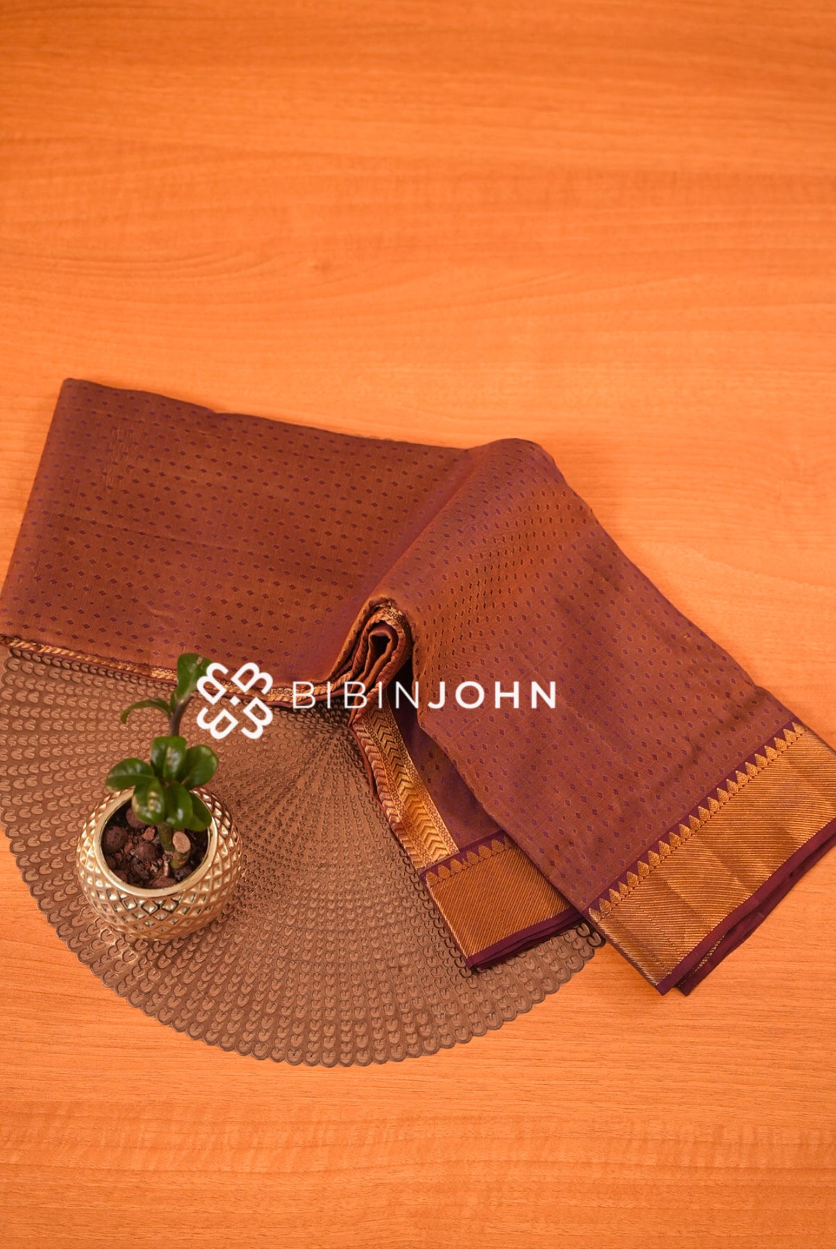 Silk Saree For Women Copper Brown BJ2635
