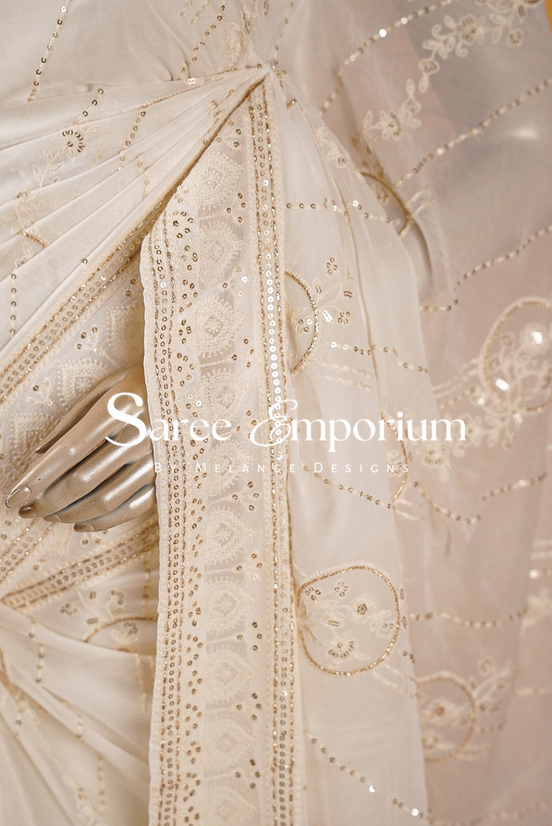Georgette Embroidery Sarees MDS0024