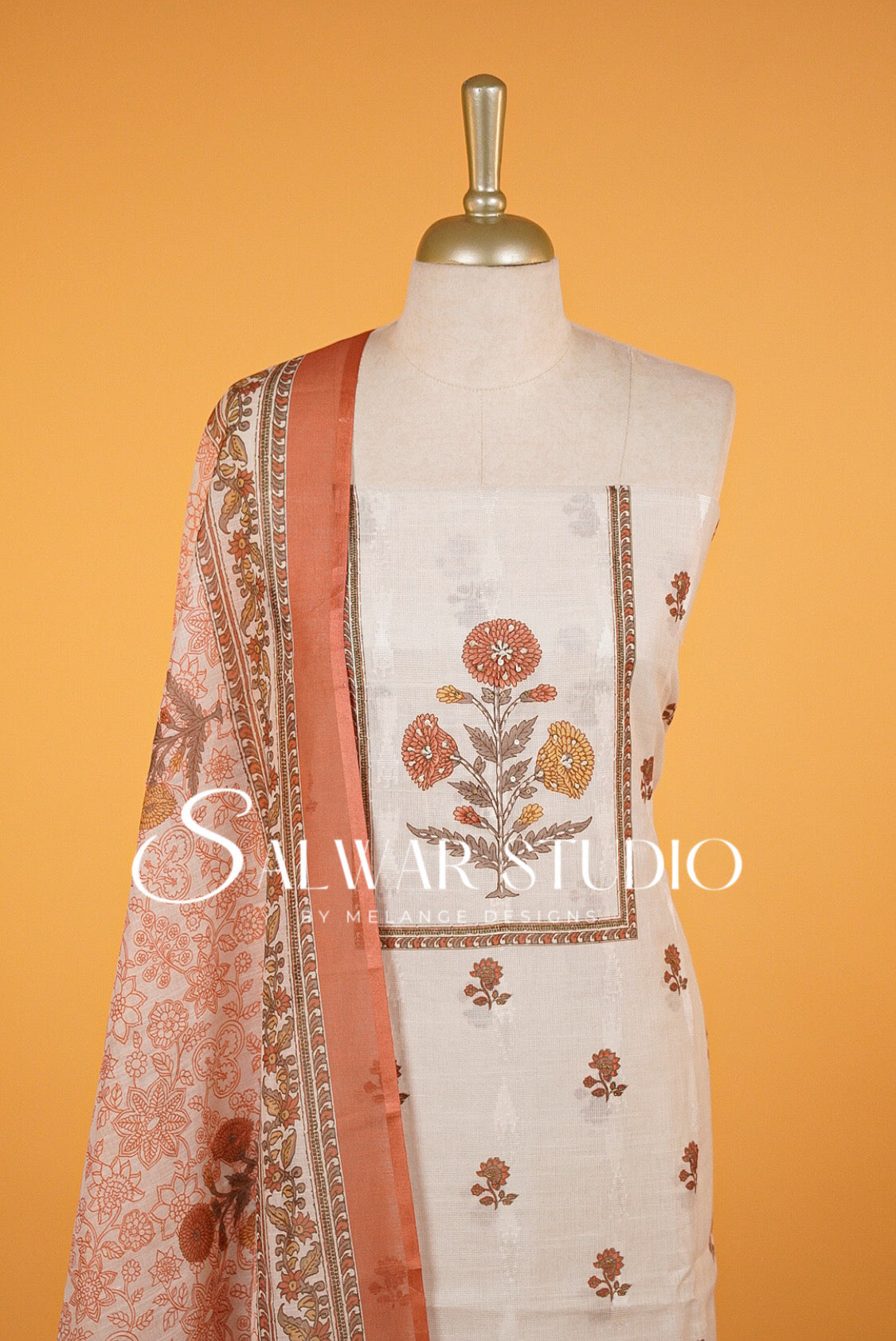 Printed Linen Unstitched Salwar suits AC0020