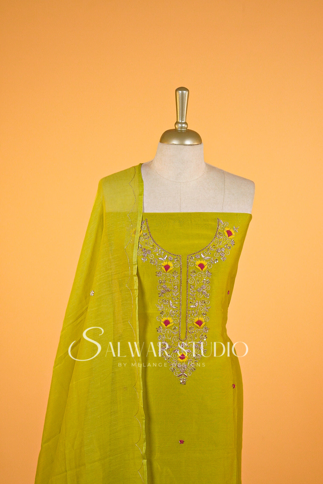 Chanderi Embroidery Unstitched Salwar Suits AC0002