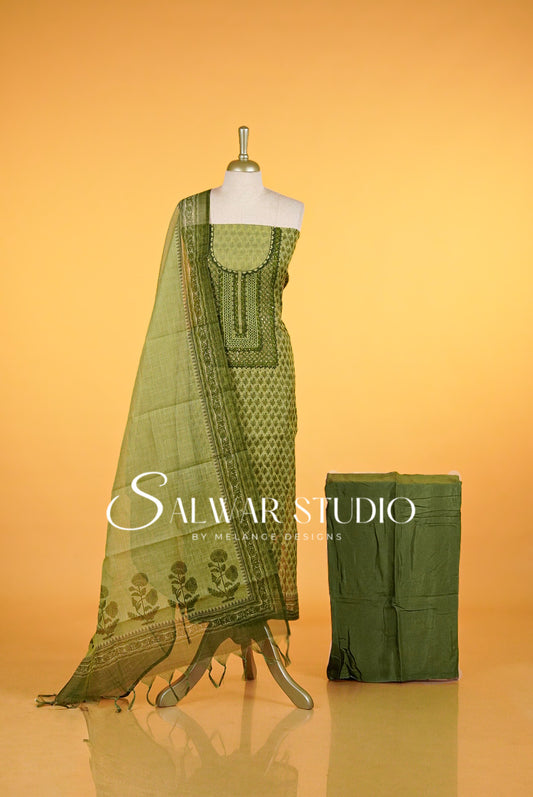Tissue Embroidery Unstitched Salwar Suits AC0032