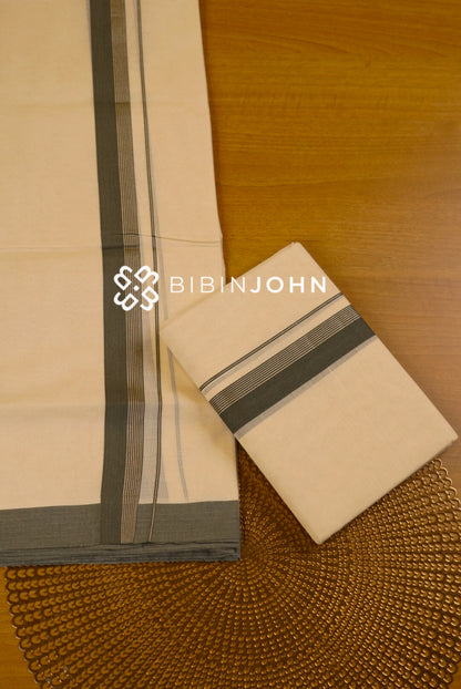 Cotton Dhoti For Men Off White BJ1768