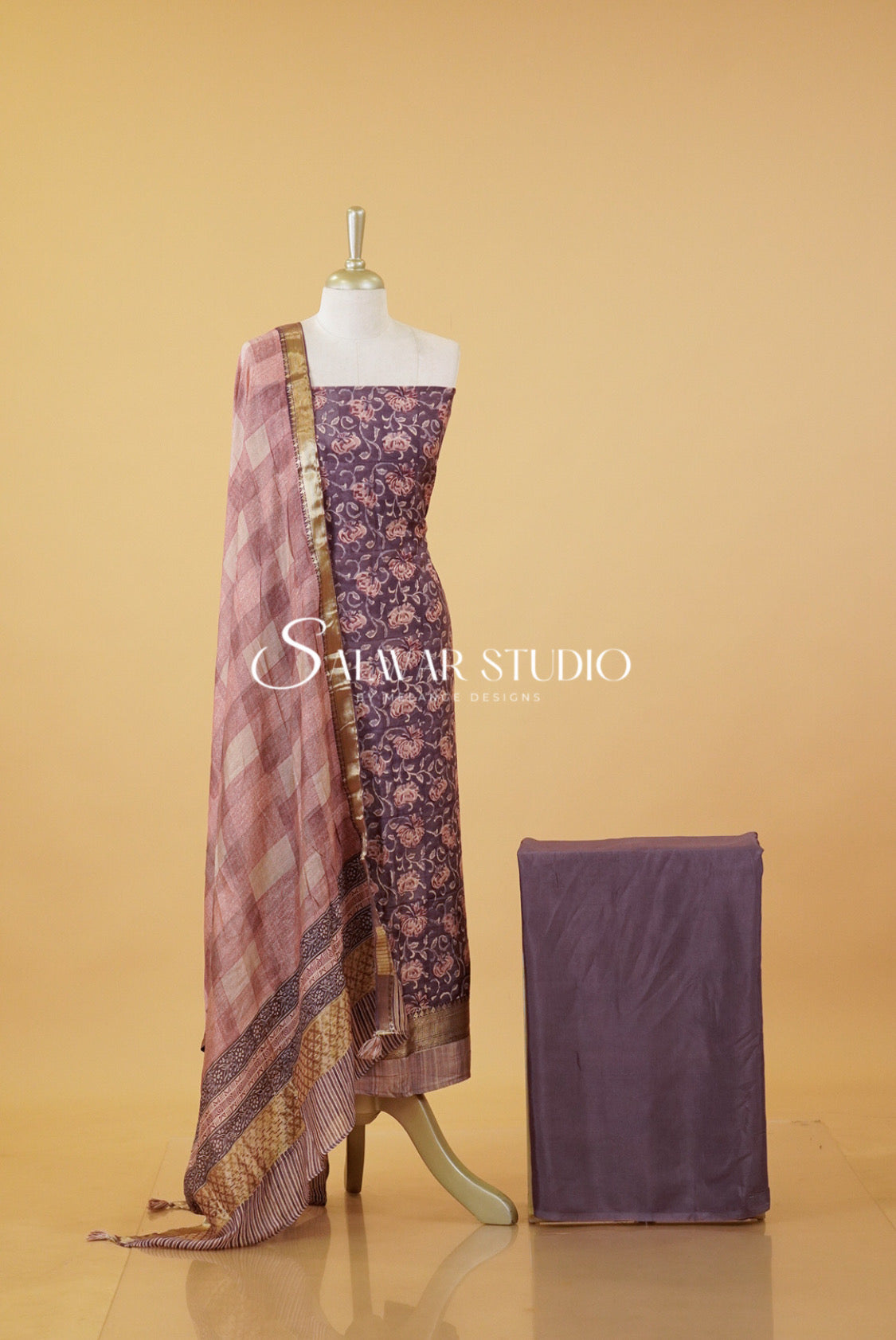 Printed Silk Unstitched Salwar Suits AC0091