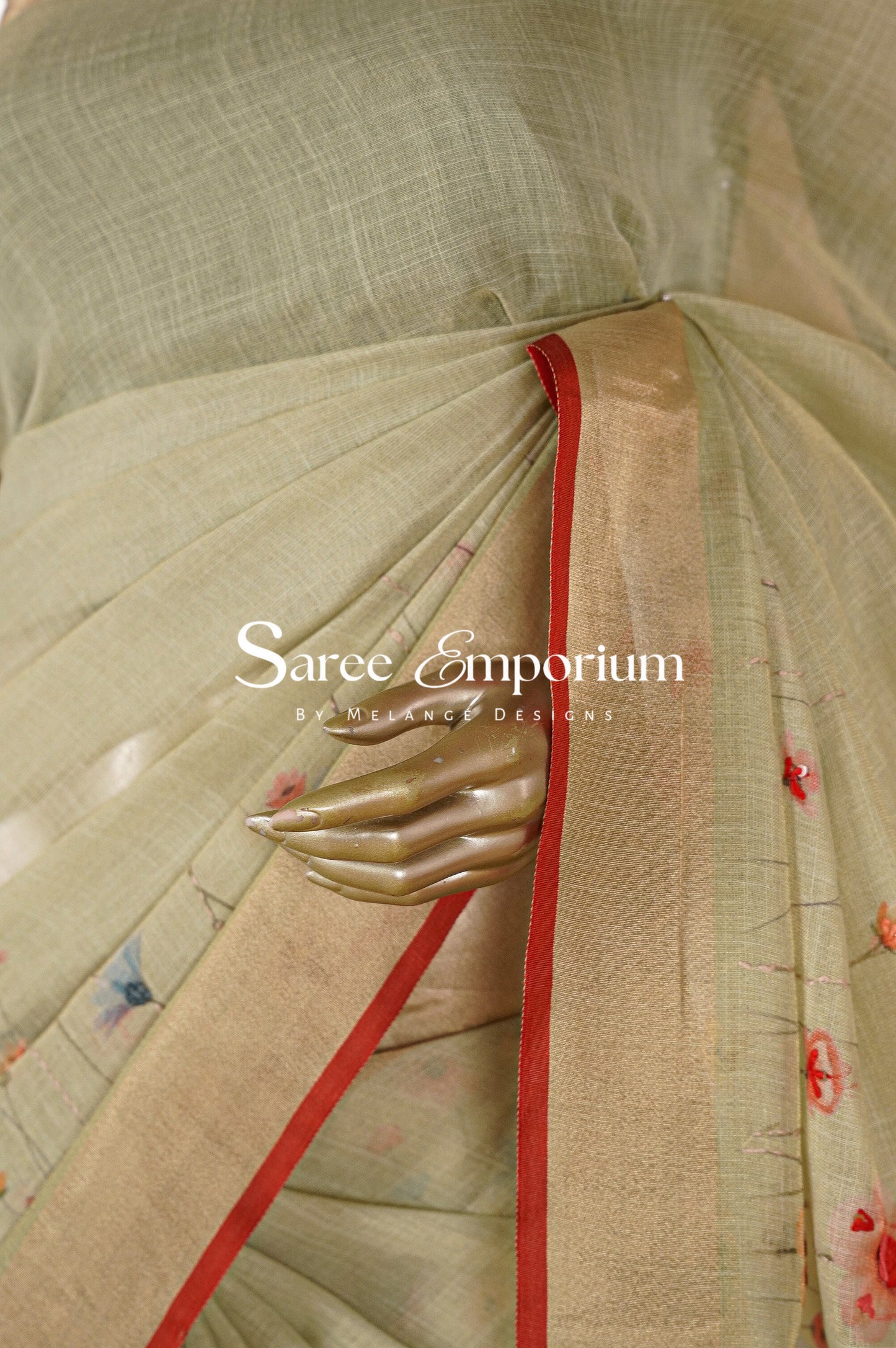 Tissue Embroidery Saree MDS0084