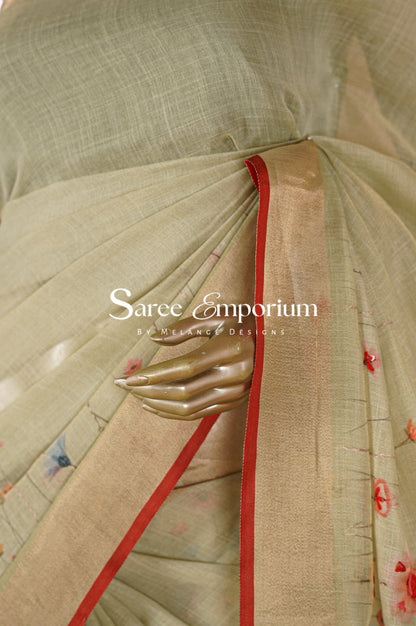 Tissue Embroidery Saree MDS0084
