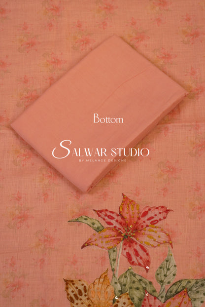 Linen Embroidery Unstitched Salwar Suits AC0141