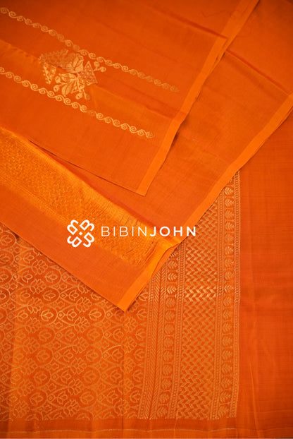 Silk Saree For Women Burnt Orange BJ2554