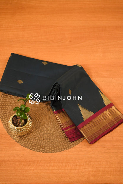 Silk Saree For Women Black BJ2637