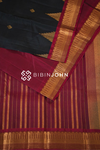 Silk Saree For Women Black BJ2637