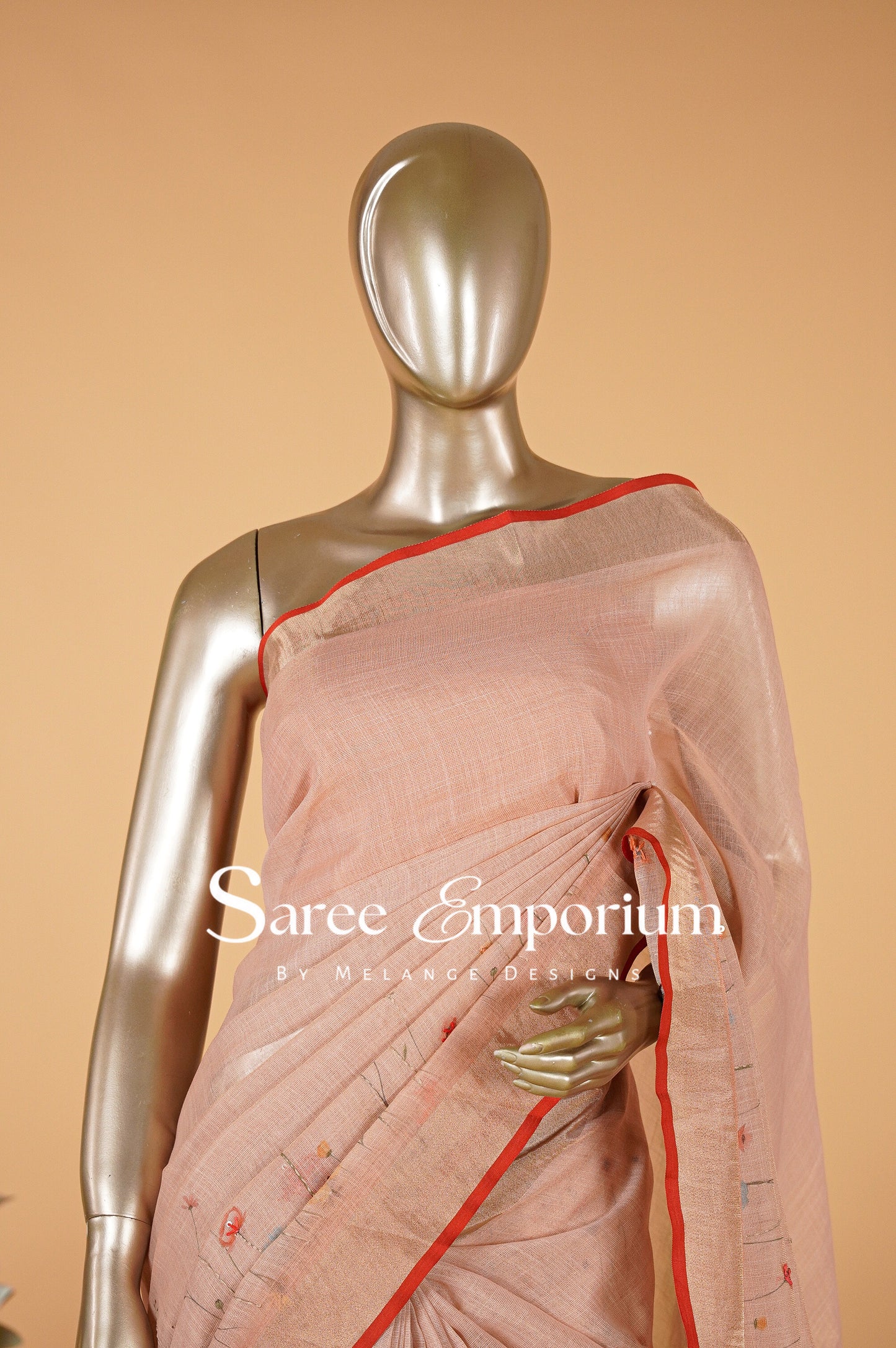 Tissue Embroidery Saree MDS0083