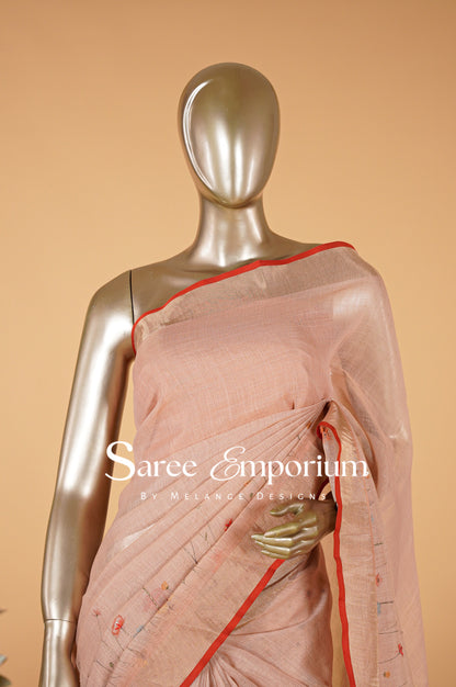 Tissue Embroidery Saree MDS0083