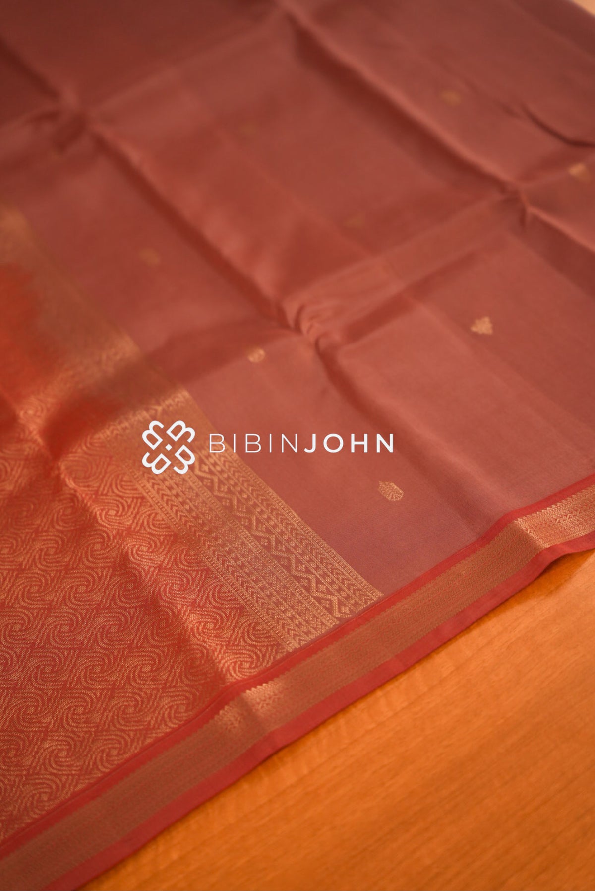 Semi Silk Saree For Women Muted Copper Brown BJ2400