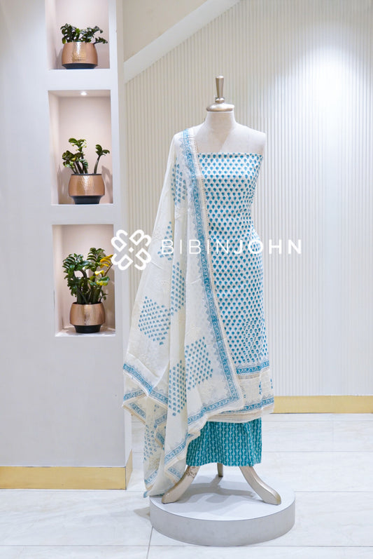 Printed Cotton Unstitched Salwar Suit Material BJ1701